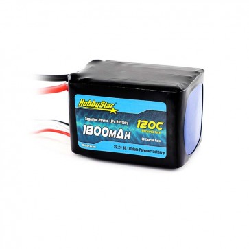 HobbyStar 1800mAh 22.2V, 6S 120C LiPo Battery 