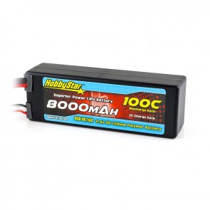 HobbyStar 8000mAh 11.4V, 3S HV 100C Hardcase LiPo Battery